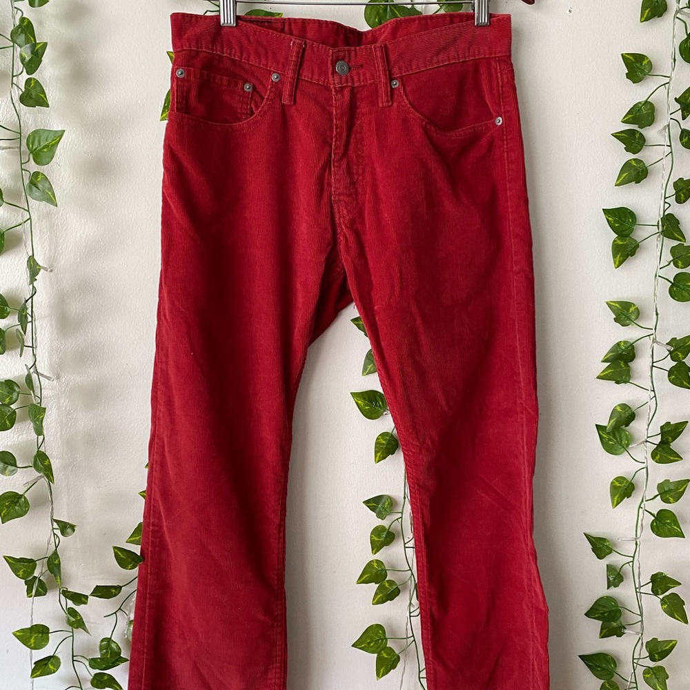 VINTAGE Red corduroy LEVI men's Jeans size W30 L30